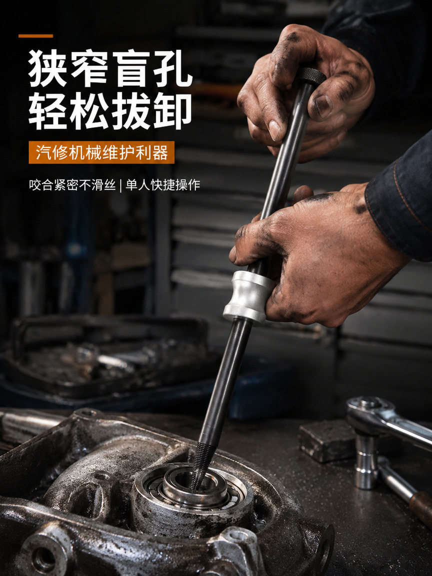 In-stock fuel injector disassembly tool, seal ring remover, auto repair puller, diesel engine oil seal removal tool