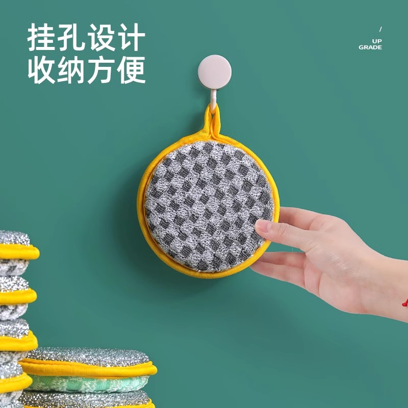 Bloque de esponja para lavar platos para el hogar no es fácil de manchar aceite cepillo de platos toallas de lavado de platos 100 toallas de tela limpia espesación magia de limpieza