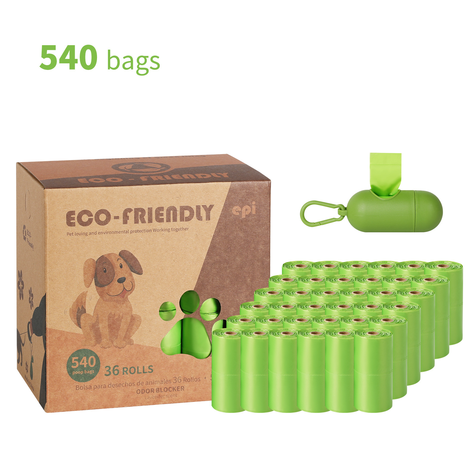 Chaleco grueso y enrollado de estilo explosivo transfronterizo, bolsa de mierda para perros, bolsa de arena para gatos, bolsa de basura para mascotas portátil, bolsa de defecación