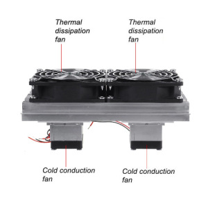 Finished semiconductor refrigerator kit 12V electronic refrigerator DIY radiator small air -conditioned refrigerator cooling module