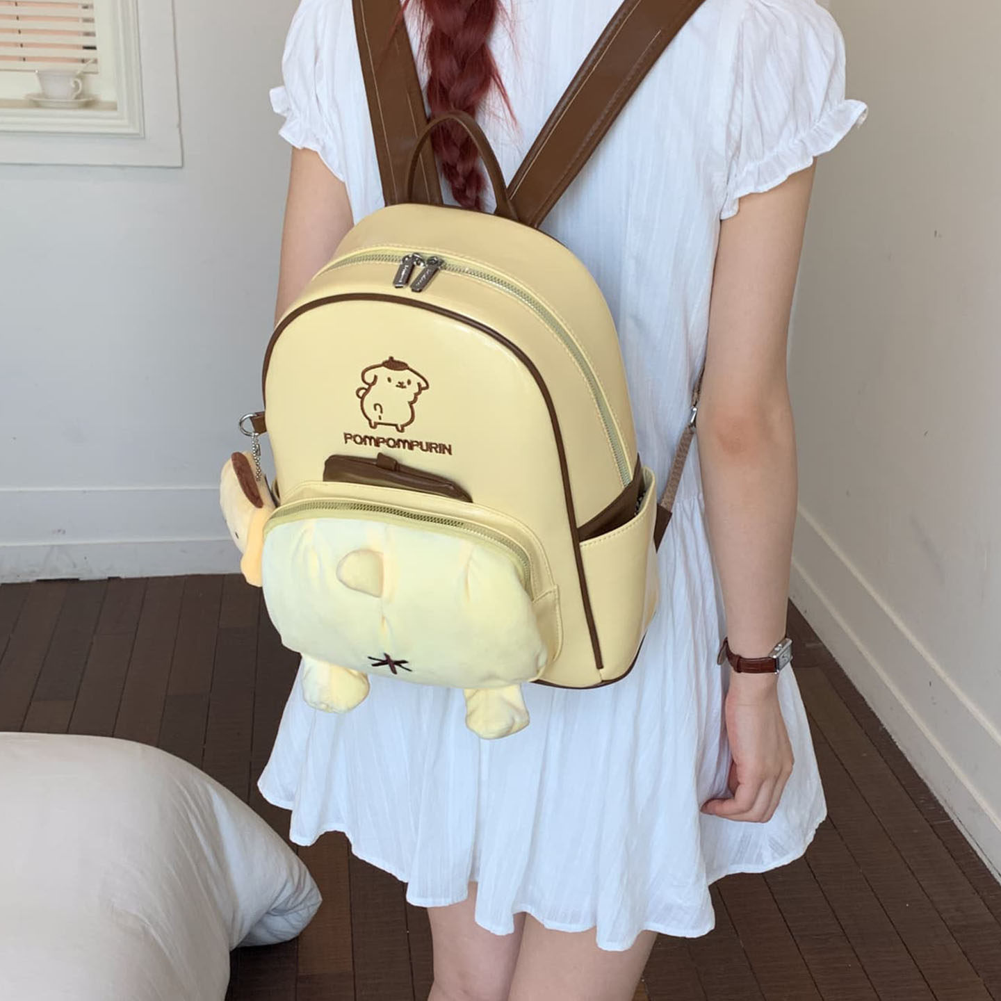 Mochila de dibujos animados de perros de mujeres estudiantes mochila de clase 2026 linda nueva gran capacidad mochila de verano ligera