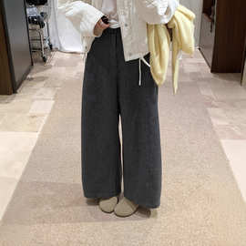 Y.JIA伊嘉韩系高腰百搭松弛感遮肉显瘦九分毛呢休闲裤女秋冬5092