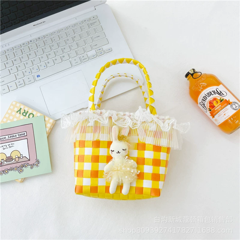 Storage system, small basket, woven small bag, handheld beach shoulder bag