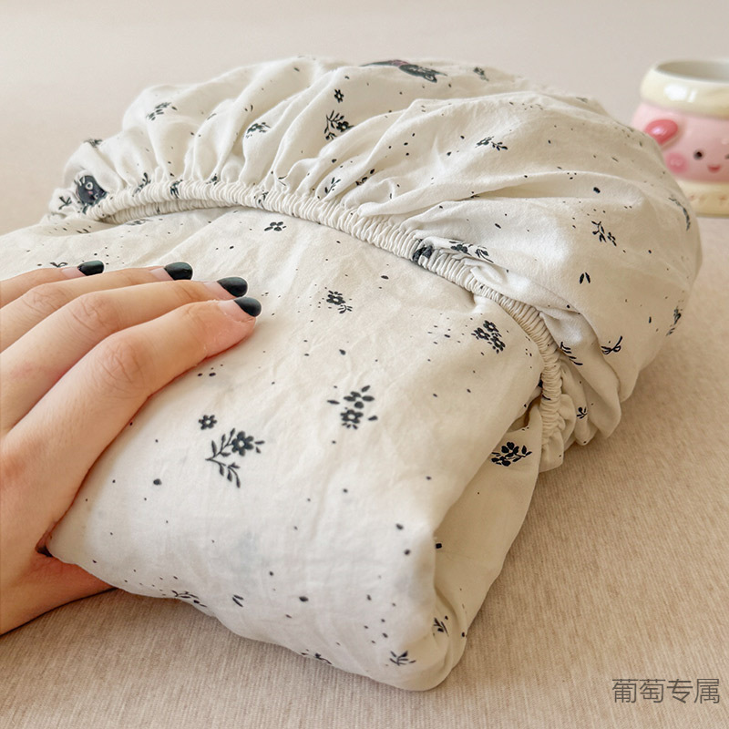2025春夏新款A类母婴级软糯纯水洗棉床笠全棉床笠跨境外贸批发|undefined