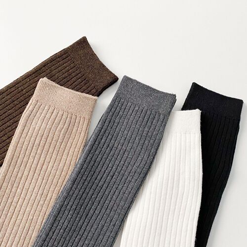 Pressure stovepipe calf socks for women spring and autumn pure cotton black Japanese jk retro high-top autumn and winter half stockings