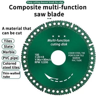 Composite multifunctional cutting piece ceramic tile rock plate sliced marble color steel tile metal angle grinder saw blade wholesale