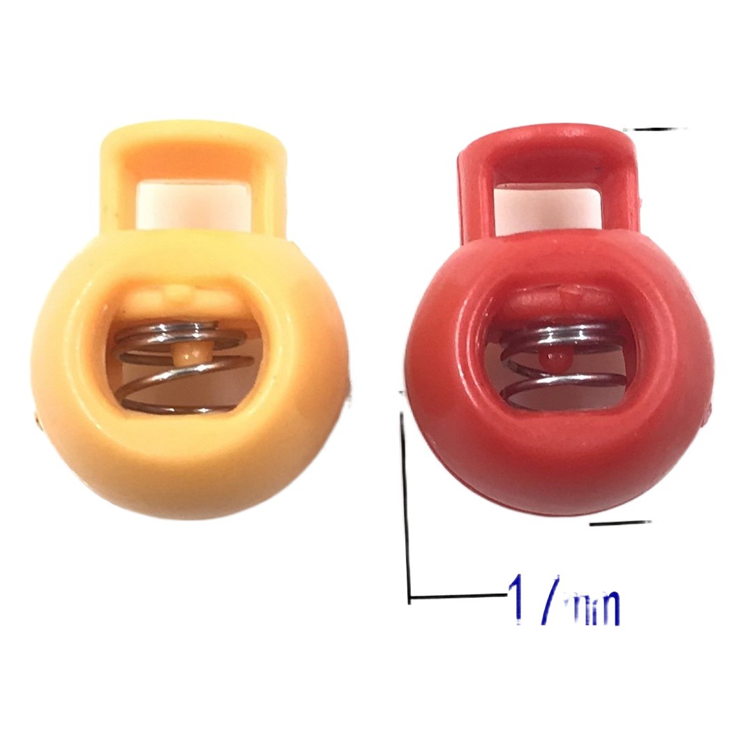Plastic Spring Clips, Ball-Shaped Spring Clips, Single-Hole Bead Cord Stoppers, Black and White Transparent Spring Clips, Direct Supply