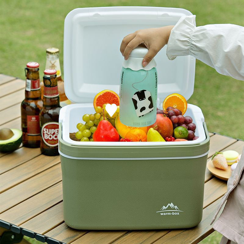 Caja de aislamiento de calor, refrigerador comercial, refrigerador al aire libre montado en el automóvil, refrigerador portátil para llevar, alimentos refrigerantes y barril de hielo fresco