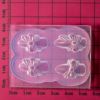 Transparent silica gel nail decoration for manicure with bow, three dimensional mold, internet celebrity, with little bears