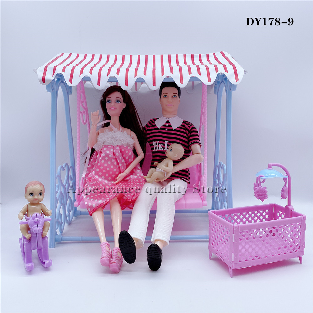 Babi Doll Pregnant Big Belly Family of 6 Doll Big Belly Pregnant Women's Baby Play Home Girl Toy