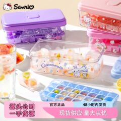 砂糖とサンリオ純正無料スプーンプレスアイスキューブ型製氷皿食品グレードのアイスボックス氷収納ボックス