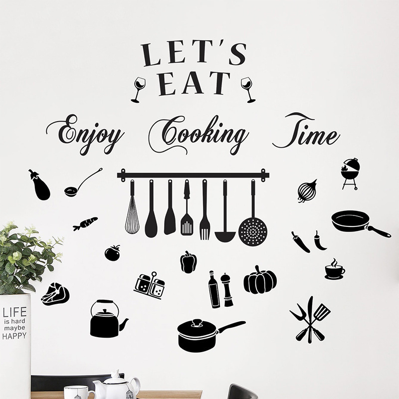 创意厨具贴纸DIY餐厅厨房家居墙面美化墙贴纸批发自粘