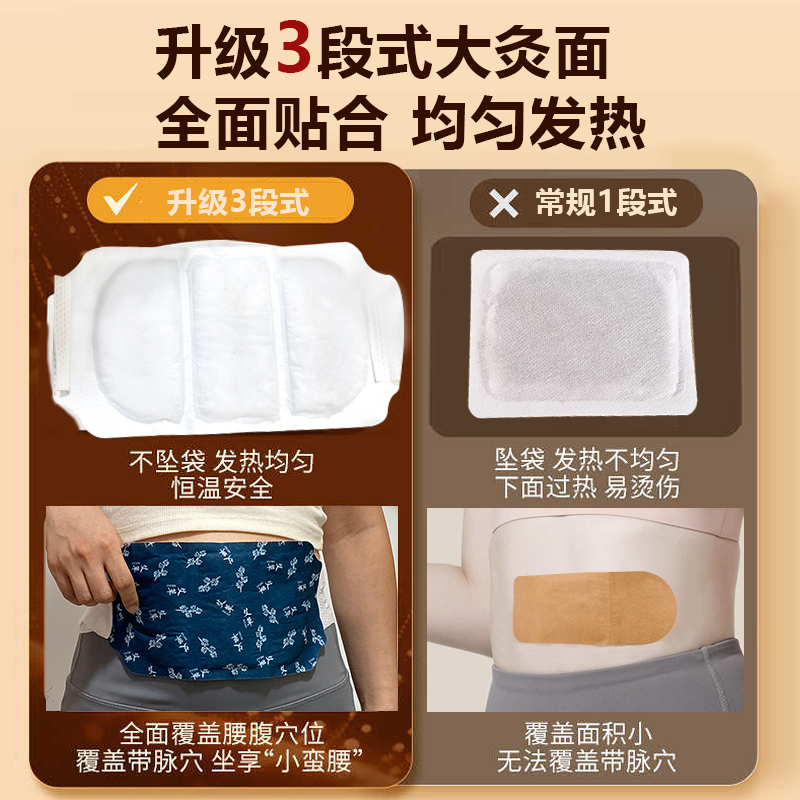 暖腰艾灸贴艾草热敷包暖腹腰部腹部蒸汽发热暖贴暖宝宝暖工护腰带|undefined