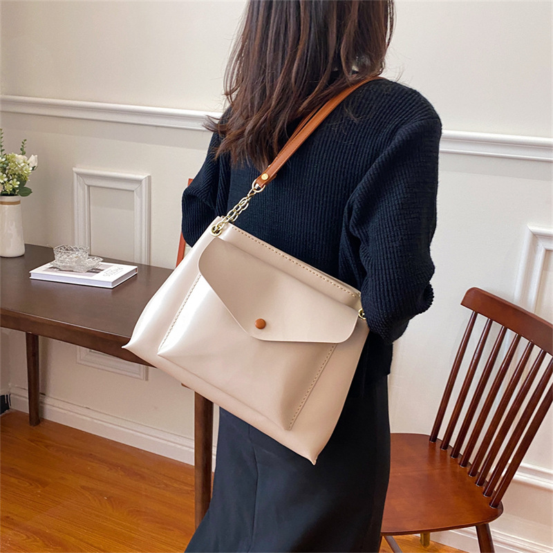 Suministro de transmisión en vivo otoño nuevo material hecho a mano bolsa de mujer DIY hecho en casa retro hombro bolsa de mensajero de gran capacidad