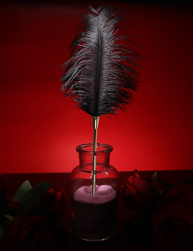 Feather Teasing Stick with Zinc Alloy Handle for Adult Couples — detail image 14