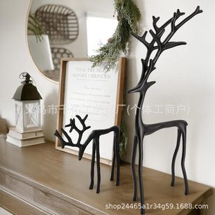 �羳��ƷSet of 2 Black Reindeer Statues�Ͻ��}�Q��ɫ�Z¹����