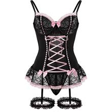 K 41582 Lace Bow Bodysuit ��˿������������ ŷ������羳����