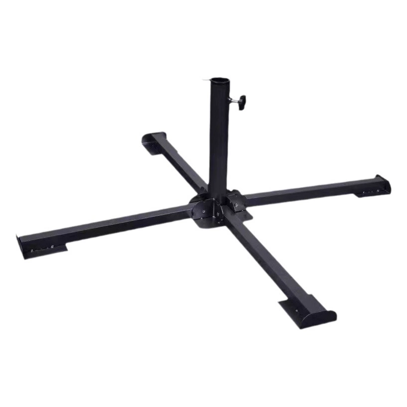 Подставка для зонта, складная, телескопическая, металлическая, устойчивая к ржавчине, портативная, регулируемая, ветрозащитная, черная, из нержавеющей стали