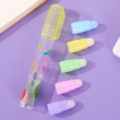 創意子彈頭筆型橡皮擦 擦得乾淨文具拆卸式水果五節橡皮廠家批發