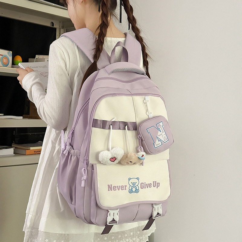 2025 nuevo estilo Mori ins de gran capacidad, alto valor, moda, lindo, simple y versátil, mochila para estudiantes de secundaria y preparatoria