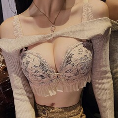 セクシーレースのスチールリングのないブラジャーの軽やかで快適な通気性の下着の自然な丸みを帯びたフロントボタンのブラジャーの現物卸売り