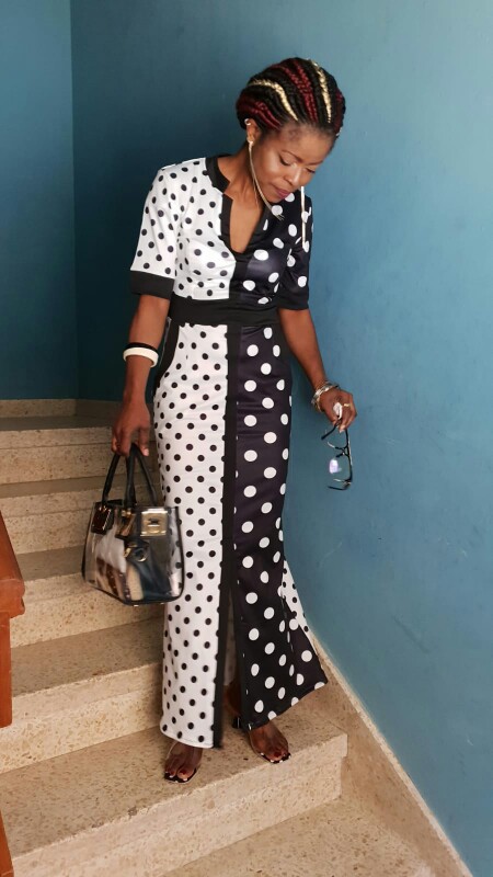 European and American new cross-border new polka dot dress for women black and white polka dot patchwork waist slimming dress_mkmklike.com