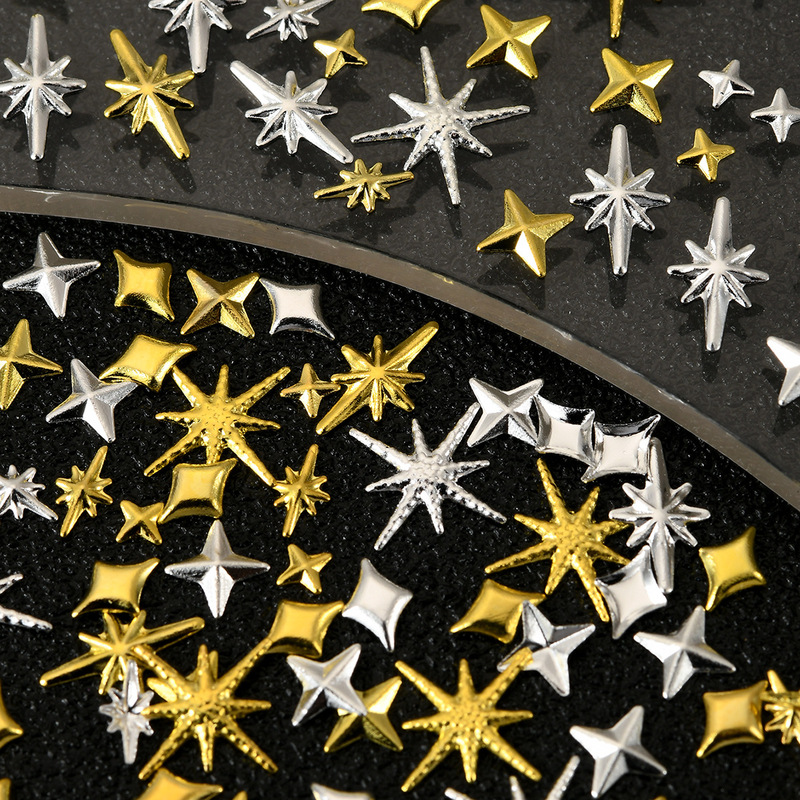 Pure Desire Delicate Multilateral Alloy Mang Star Niche Design Jewelry Advanced Sense DIY Internet Red Nail Art Jewelry