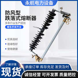 厂家供应跌落式熔断器100A防风型户外高压电力金具35KV熔断器