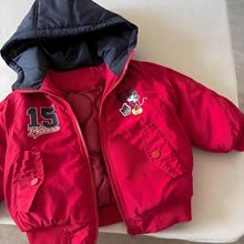 儿童连帽棉衣2025秋冬韩版新品男女童洋气卡通夹克宝宝休闲外套潮