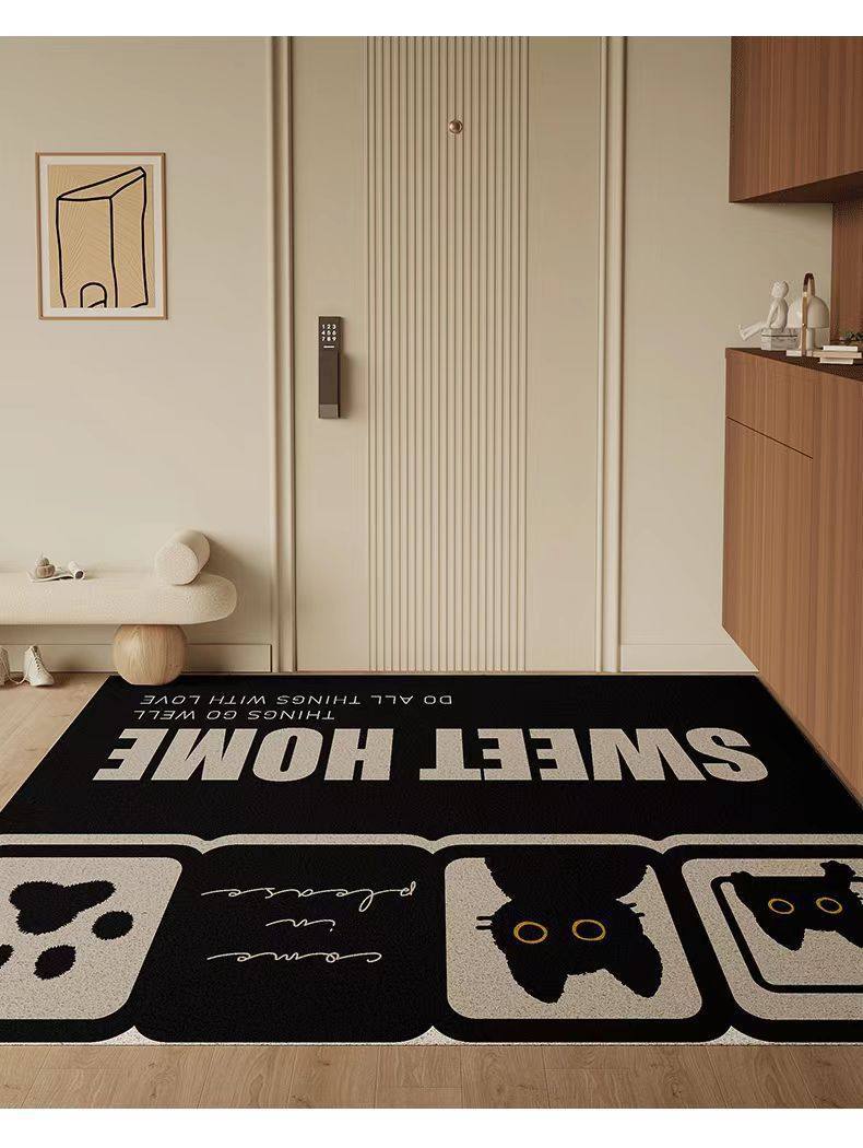 Cartoon-Style Entrance Door Mat with Silk Loops, Durable and Customizable, Suitable for Indoor and Outdoor Use, Easy to Clean, Removes Sand and Dirt