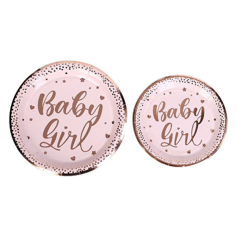 Fuente de la fábrica fiesta de cumpleaños taza de papel de oro desechable 300g Tarjeta de papel pastel Placa de papel plato de fruta plato de papel