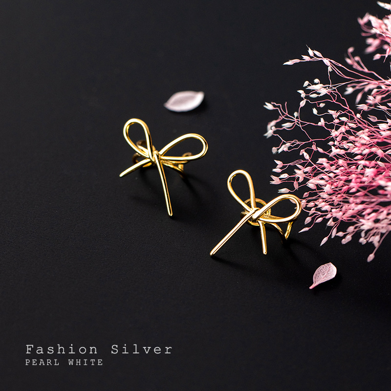 Eloch s925 línea de arco plateado de verano orejas de hueso de orejas japonesas y coreanas sin agujeros de orejas orejas para orejas G9251