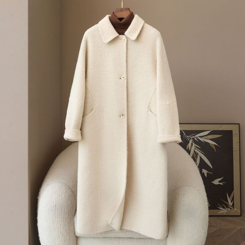 Small Quantity of Clothing 2026 Spring New Style Woolen Coat Loose Casual High-End Alpaca Wool-Like Woolen Jacket for Women Small Quantity of Clothing 2026 Spring New Style Woolen Coat Loose Casual High-End Alpaca Wool-Like Woolen Jacket for Women