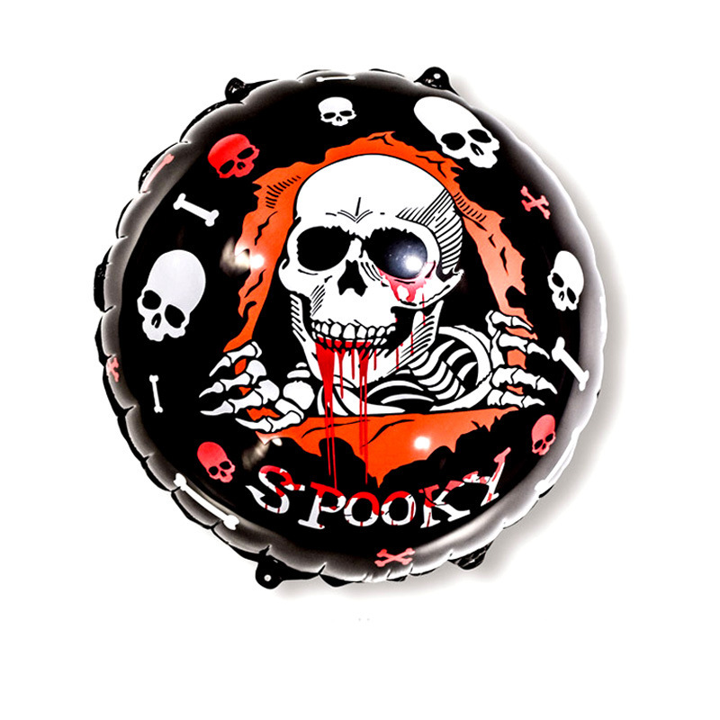 Comercio exterior 18 pulgadas Halloween película de aluminio globo festival fantasma calabaza calavera fantasma tema fiesta arreglo globo al por mayor