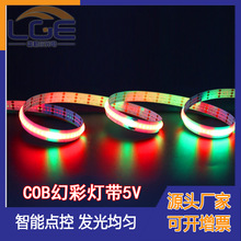COB幻彩灯条5V SK6812流水跑马软灯带 LED智能点控编程灯条线条灯
