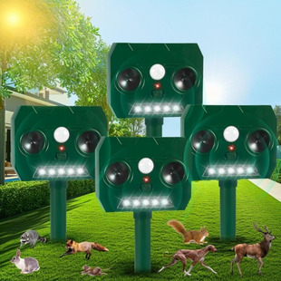 2025 New Cross-Border Dropshipping of 4 Solar-Powered Sonic Animal Repellents