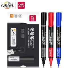 Power Marker Black 6881, Red, Blue, Fat Tip, Big Head, Waterproof Logistics Pen, Fast-Drying Oil-Based Pen