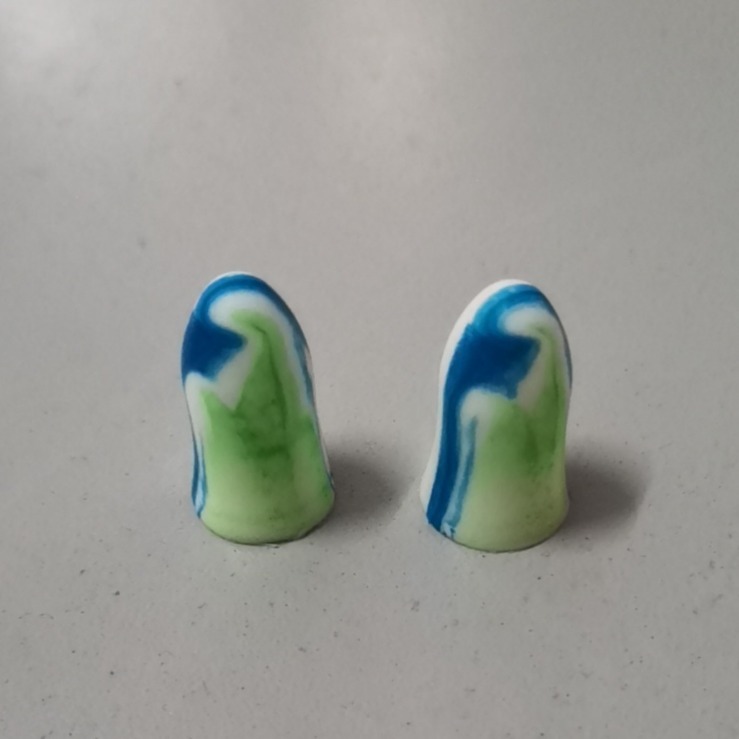 新型混3色防噪音睡眠学习用海绵耳塞 慢回弹PU发泡海绵耳塞