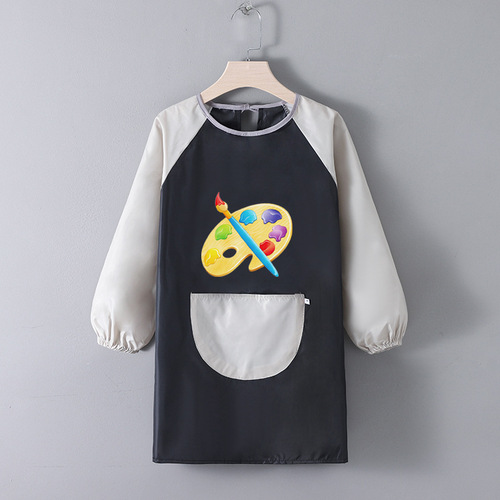 Children's printed long sleeve cover-up studio waterproof paint shirt kindergarten school dining activity reverse clothing factory wholesale