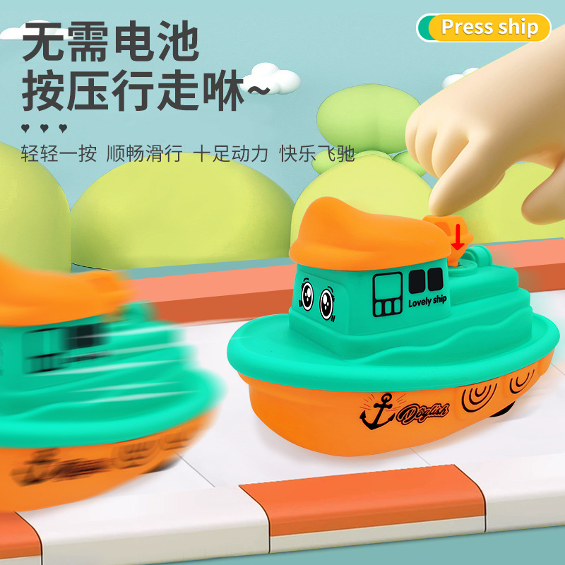 Nave espacial de dibujos animados nuevos niños prensa juguete inercial coche bebé juguete educativo coche puesto regalo transfronterizo al por mayor