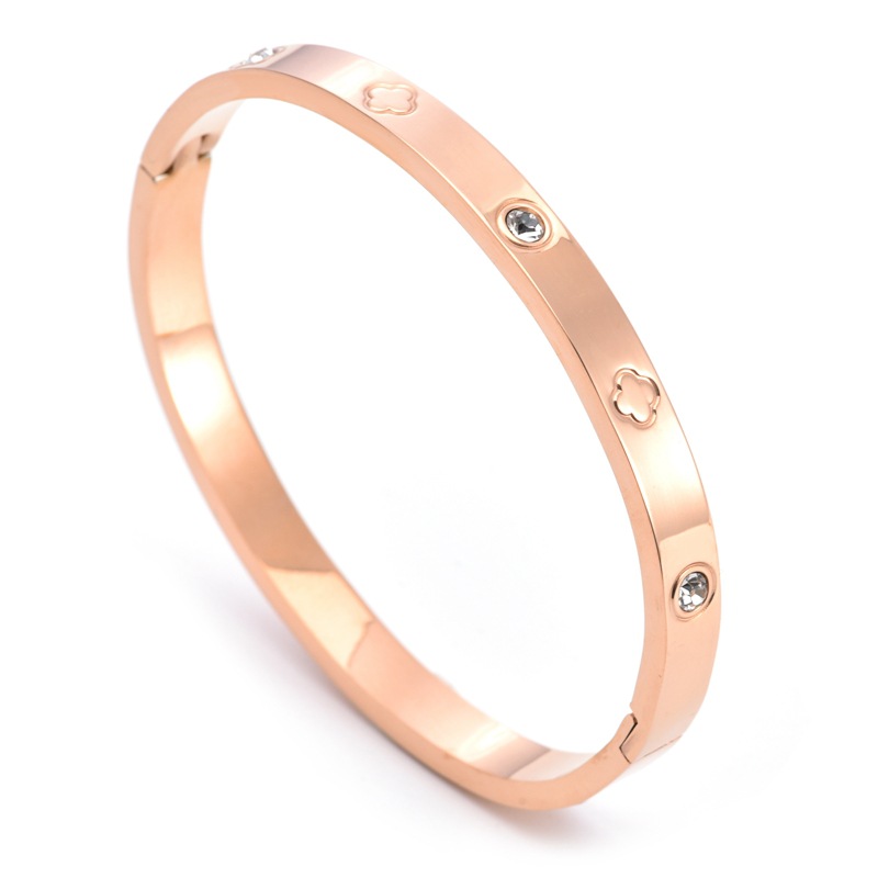 Pulsera mujer de alta calidad, acero de titanio, no se desvanece, joyería de diamantes de acero inoxidable, pulsera de diseño de nicho de moda