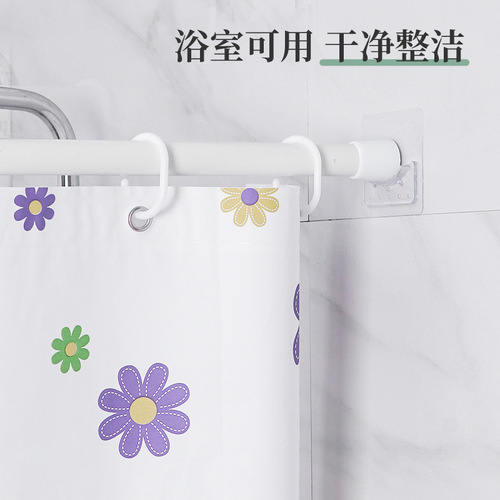 K9HX Wholesale Wardrobe Telescopic Rod Holder Clothes Fixing Seat Sticky No-Punch Curtain Rod Door Curtain Rod Shower Curtain