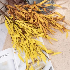 Manufacturer of PE Bamboo Leaf Branch Artificial Flowers, Fake Plants, Wholesale for Weddings and Decor, INS Style, MW61284