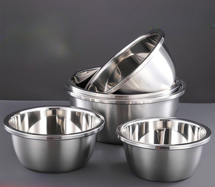 Food Grade 316 Stainless Steel Basin Deepened Household Extras Thick Basin Kitchen Noodle Egg Washing Basin Cooking Basin
