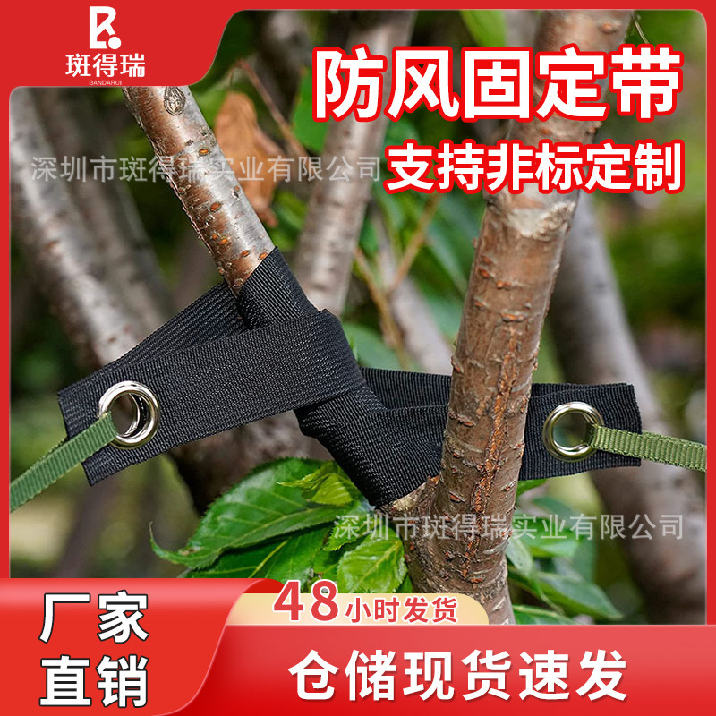 Tree Windproof and Anti-Falling Binding Fixed Belt Plant Support Anchor Fixed Belt Punched Safety Belt Tree Fixed Strap