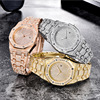 Fashionable quartz watch hip-hop style, suitable for import, diamond encrusted, European style