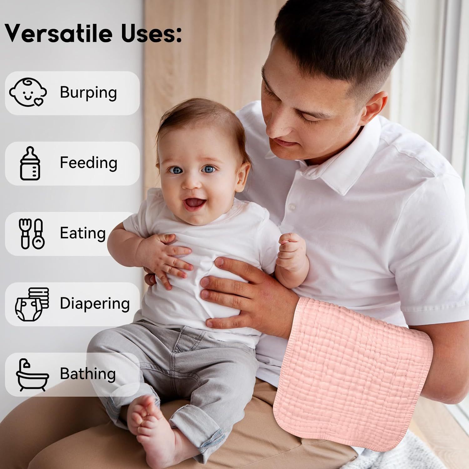 Paquete de 12 piezas de toalla de saliva de algodón para bebé, toalla triangular, súper suave y absorbente, niño y niña, estilo explosivo transfronterizo de Amazon