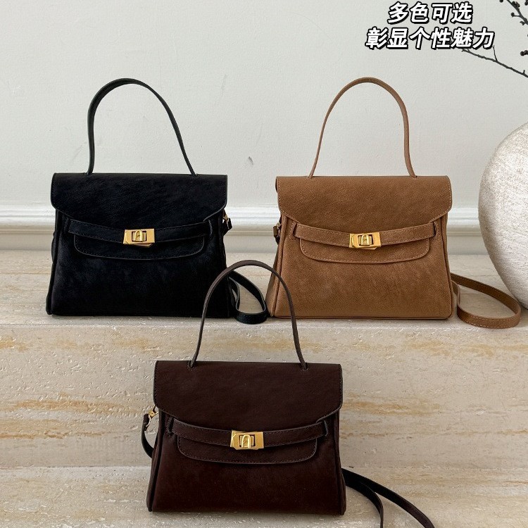 2025 nueva moda mochila alta sensación de hombro Kelly bolso de mujer retro retro retro cruzado bolso de mano esmaltado