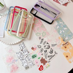 diy趣味卡通可愛卡片適用14promax蘋果13手機殼iPhone11/12防摔女