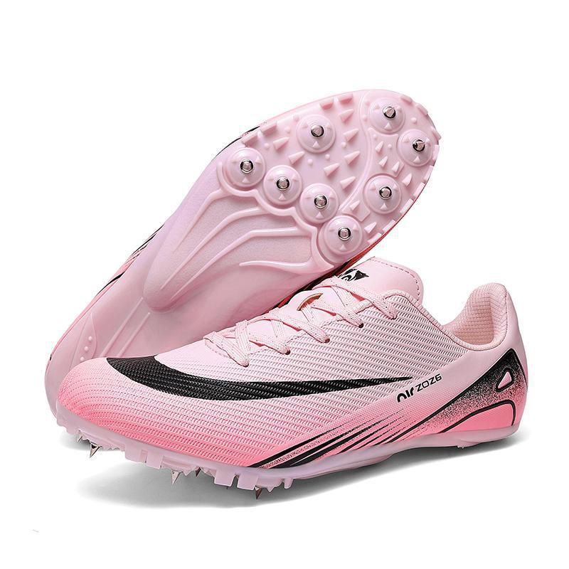 Zapatillas de Atletismo con Clavos de Cuero Sintético y PVC Antideslizante para Pista